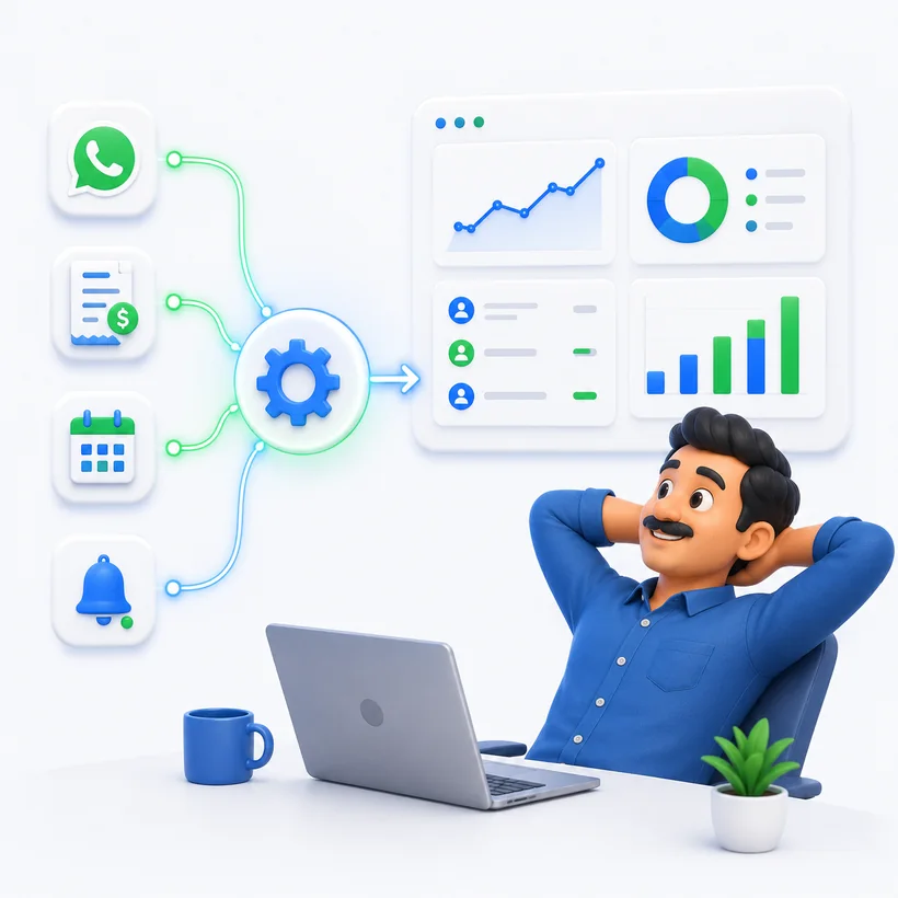 A business running on autopilot while the owner relaxes